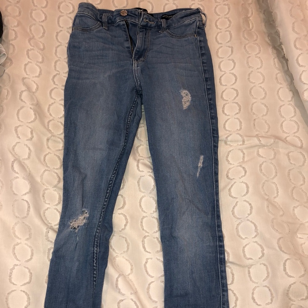 Slightly ripped jeans